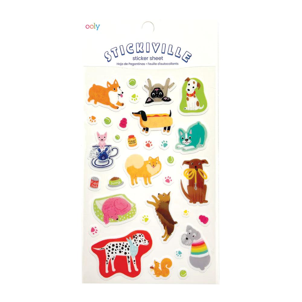 Sticker-Set, schräge Hunde