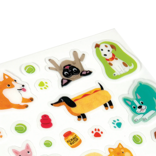 Sticker-Set, schräge Hunde