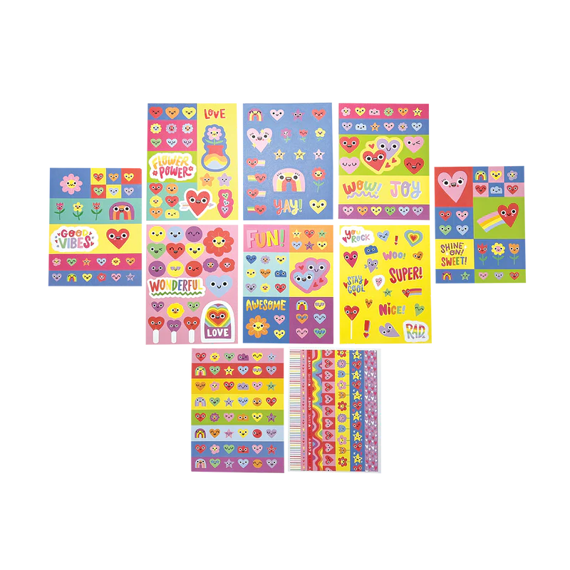 Stickerbuch-Set „Happy Hearts“