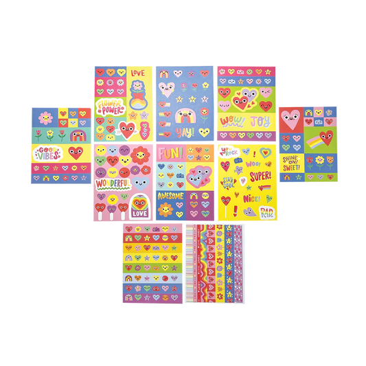 Stickerbuch-Set „Happy Hearts“