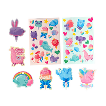 Load image into Gallery viewer, Scratch to Sniff Stickers, Fluffy Cotton Candy
