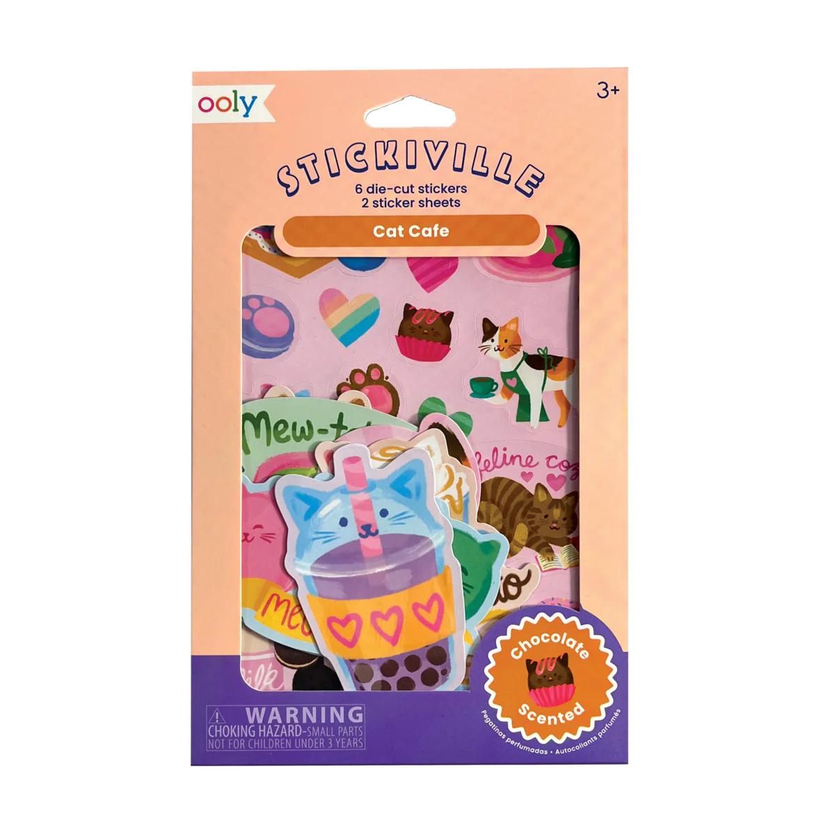 Scratch n' Sniff Aufkleber „Cat Café“