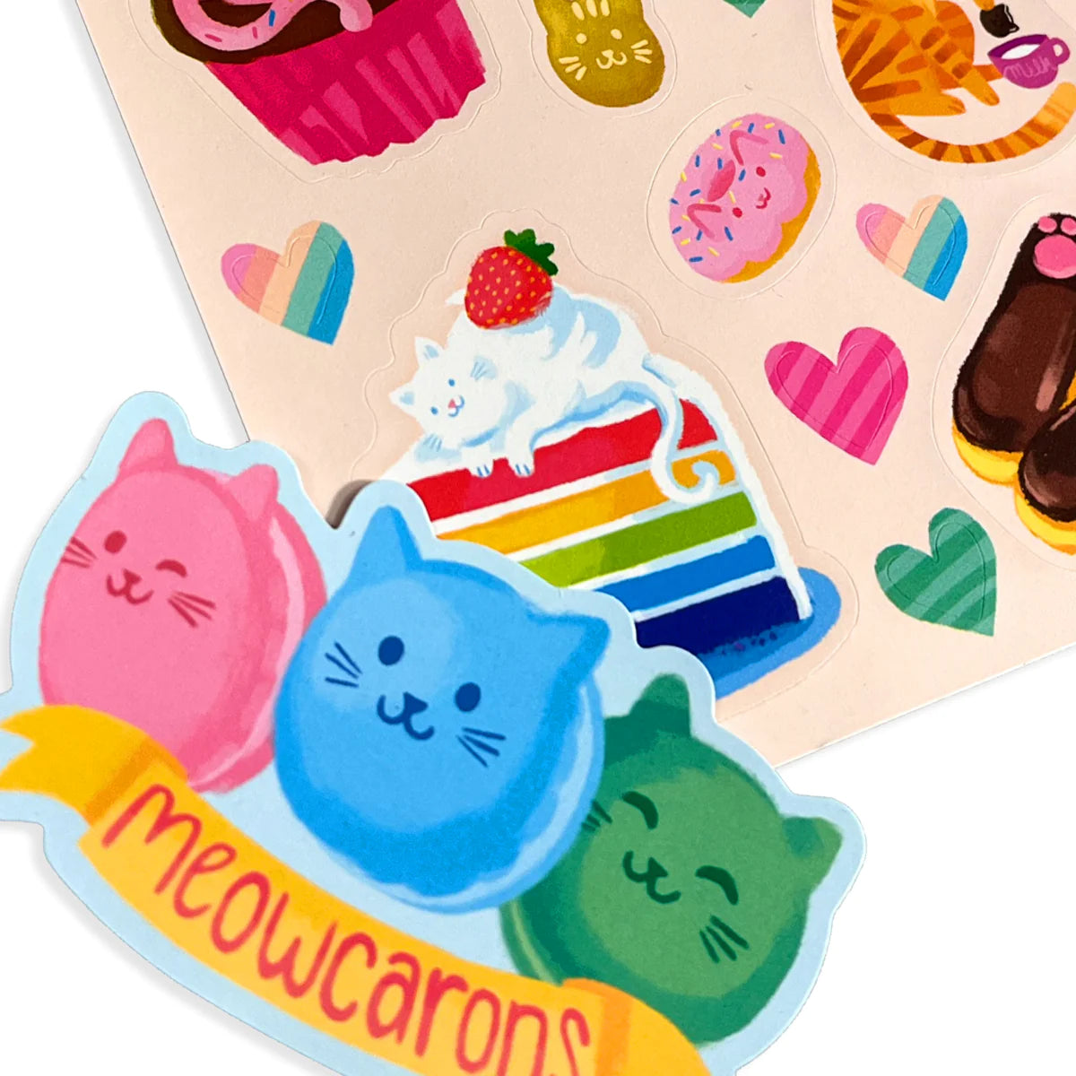 Scratch n' Sniff Aufkleber „Cat Café“