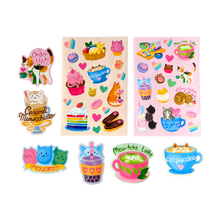 Load image into Gallery viewer, Scratch n&#39; Sniff Stickers &#39;&#39;Cat Café&#39;&#39;
