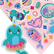 Load image into Gallery viewer, Scented Stickers &#39;&#39;Nom Nom Narwhals&#39;&#39;
