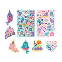 Load image into Gallery viewer, Scented Stickers &#39;&#39;Nom Nom Narwhals&#39;&#39;
