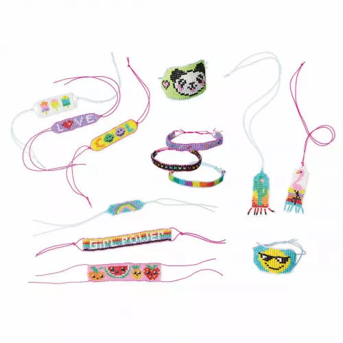DIY Schmuck, 13 Stück Pop-Perlen-Schmuck und ein Webrahmen