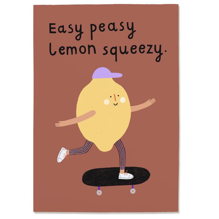 „Easy Peasy Lemon Squeezy“ Postkarte