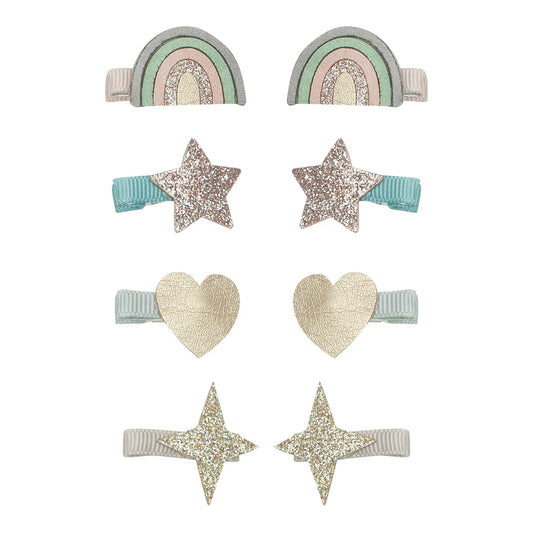 Mini-Haarspangen „Dreamer Over the Rainbow“