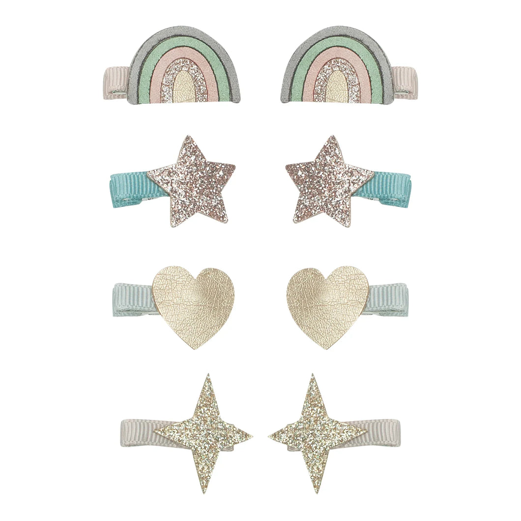 Mini Hair Clips ''Dreamer Over the Rainbow'