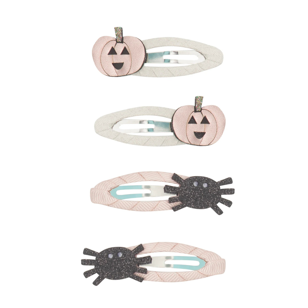 Hair Clips ''Pumpkin and Spider''