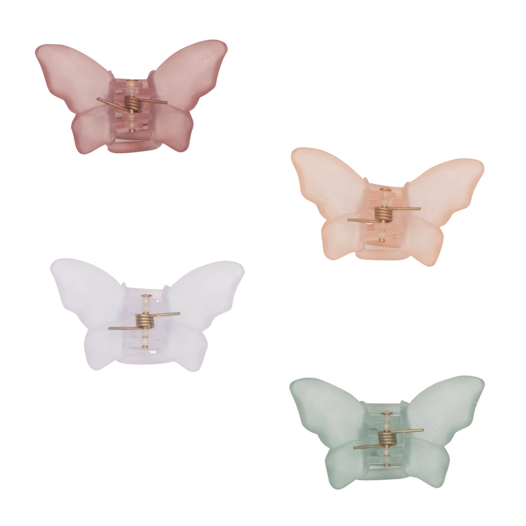 Bulldog Clip ''Frosted Butterflies''