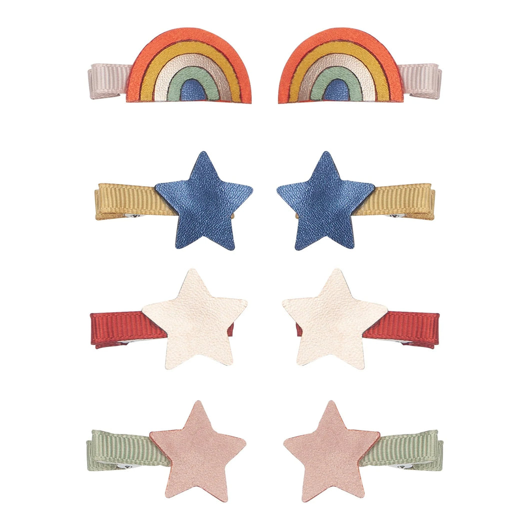 Mini-Haarspangen „Over the Rainbow“