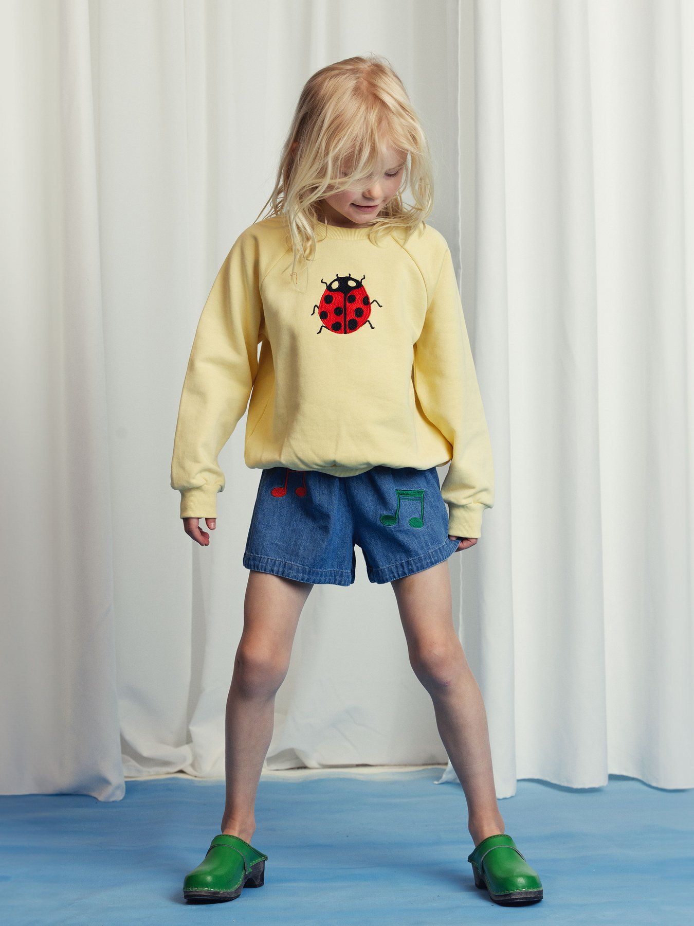 Lightweight Denim Shorts, Blue 100% GOTS Organic Cotton