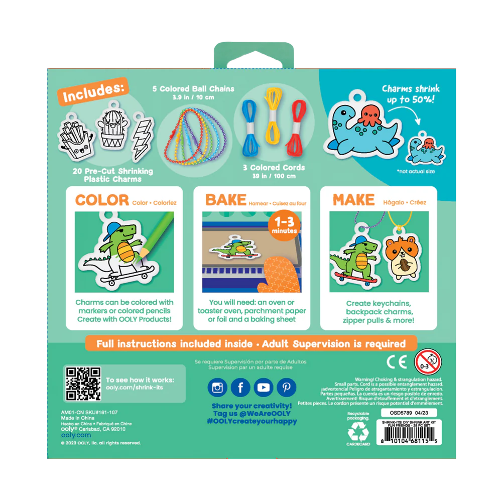 DIY Shrink Art Kit ''Shrink-Its!'' Fun Friends