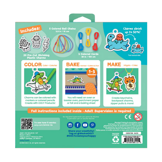 DIY Shrink Art Kit „Shrink-Its!“ Lustige Freunde