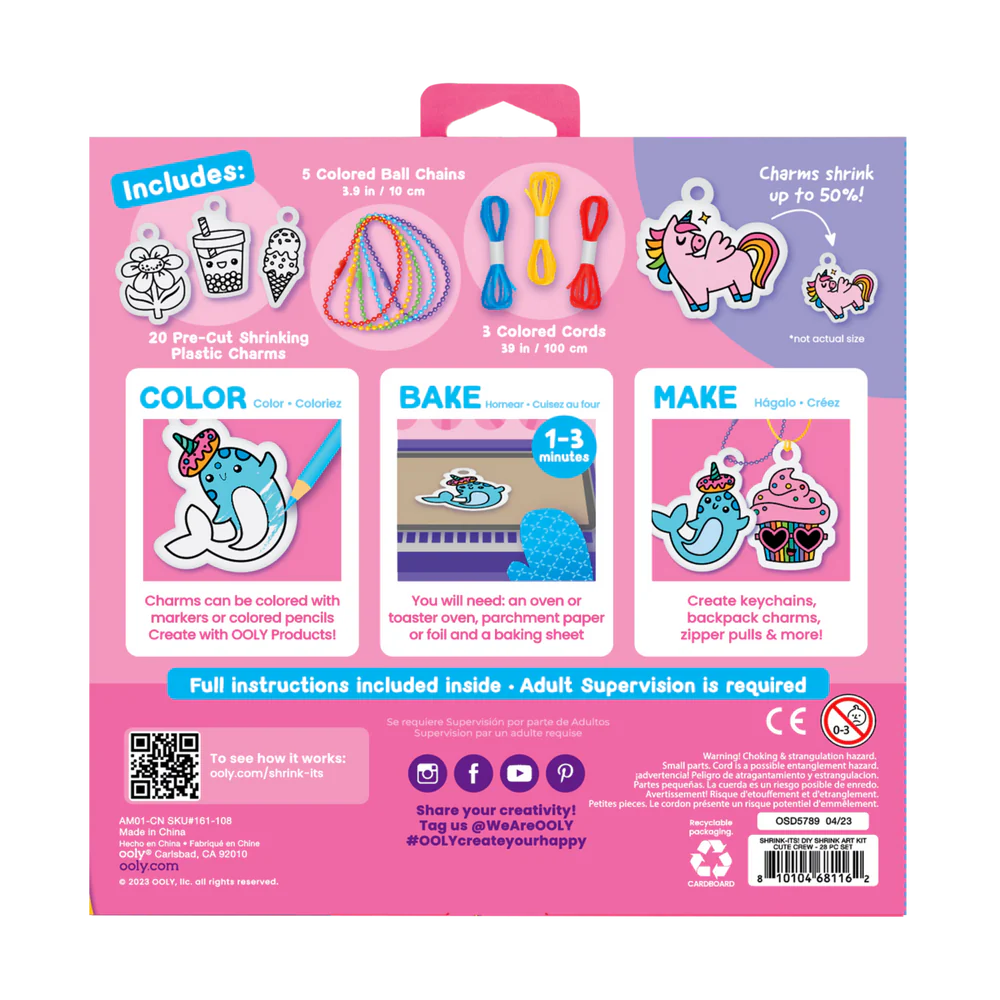 DIY Shrink Art Kit ''Shrink-Its!'' Cute Crew