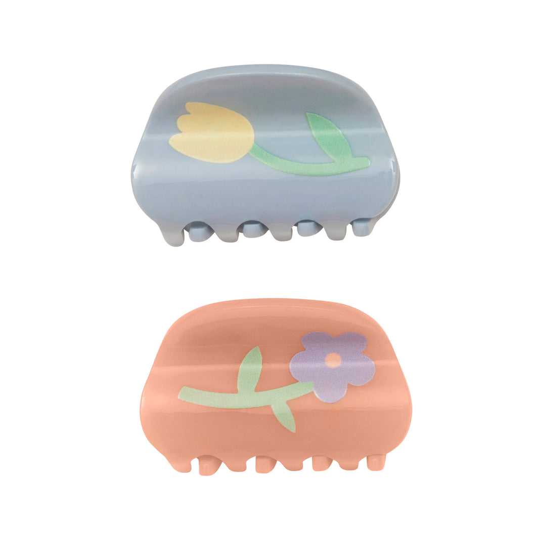 Foral Acetate Claw Clips, Set of 2