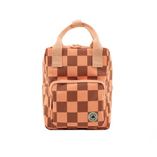 Load image into Gallery viewer, Small Backpack &#39;‘Blocks, Pink Brown&#39;&#39;
