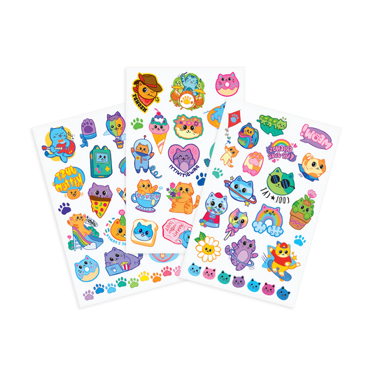 Temporäre Tattoos „Bunte Katzen“