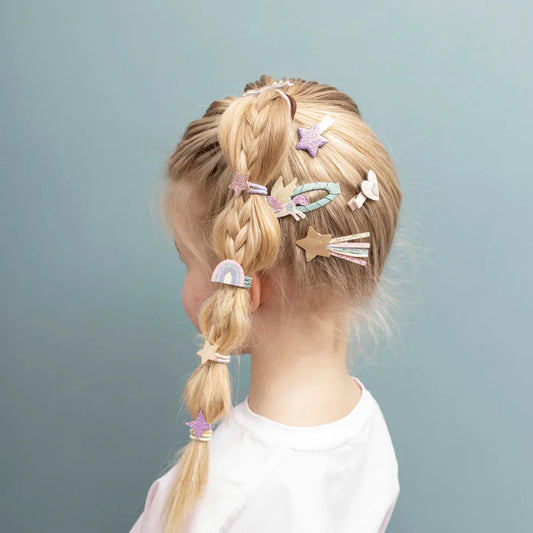 Mini-Haarbänder ''Regenbogen & Sterne''