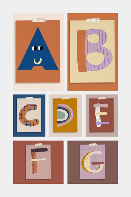 Buchstaben-Postkarte, A - Z