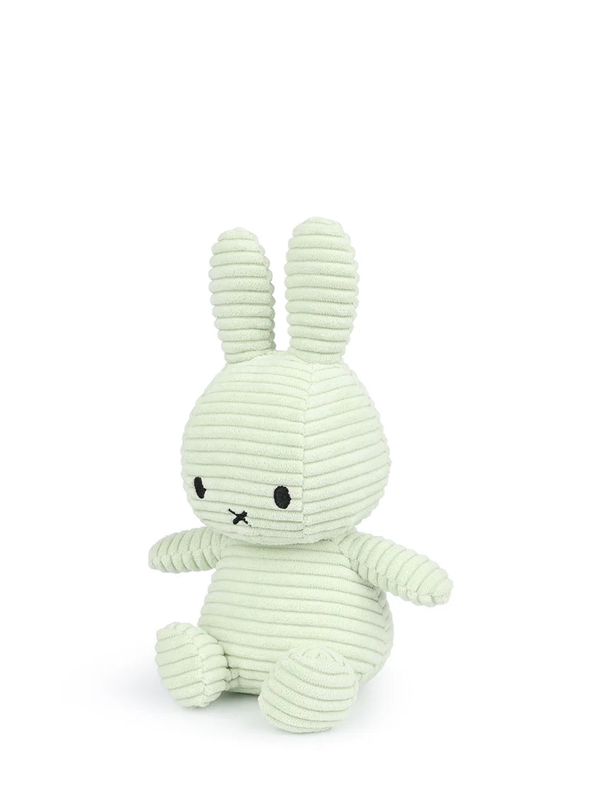 Miffy Soft Toy, Miffy Sitting Eco Corduroy Fresh Mint 23cm