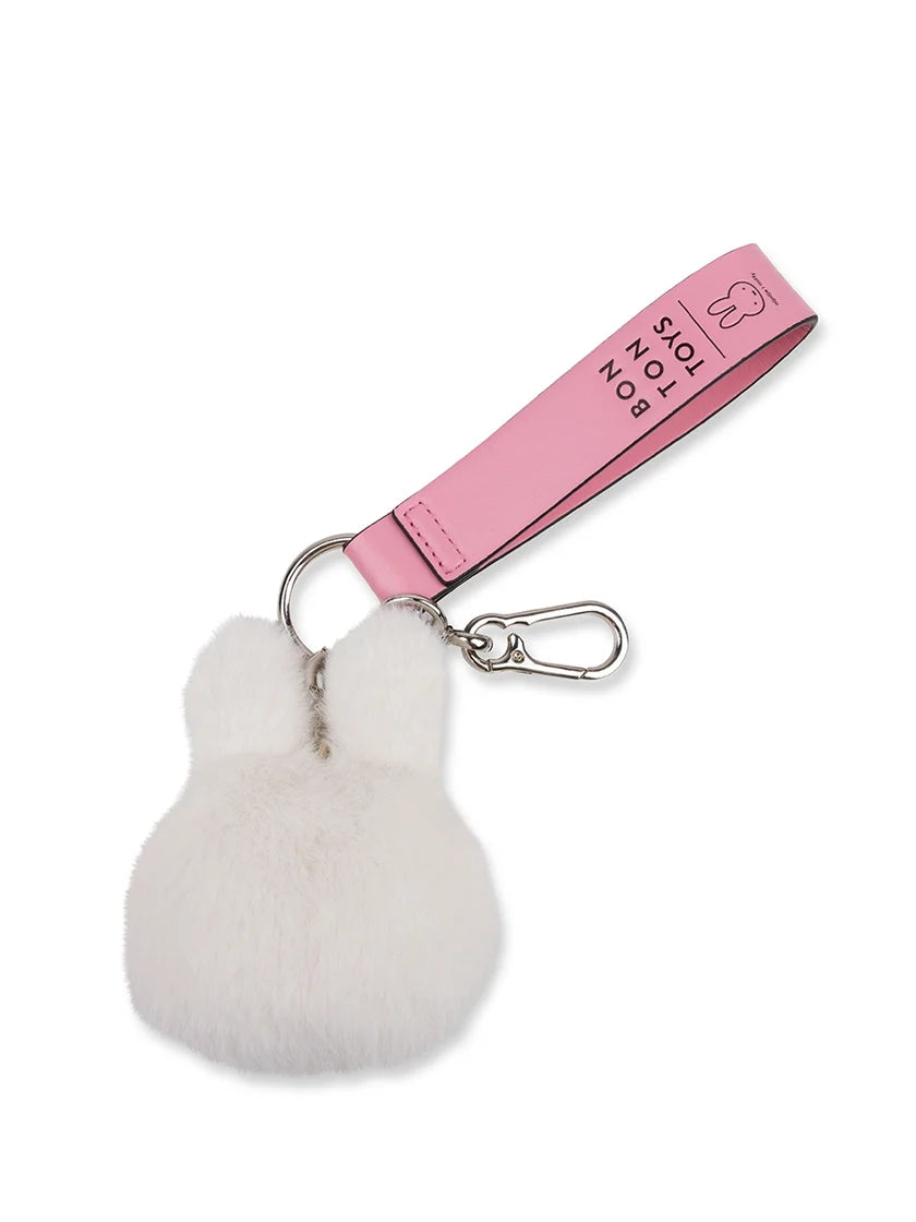 Miffy ECO Fuzzy Bag Charm, Cream