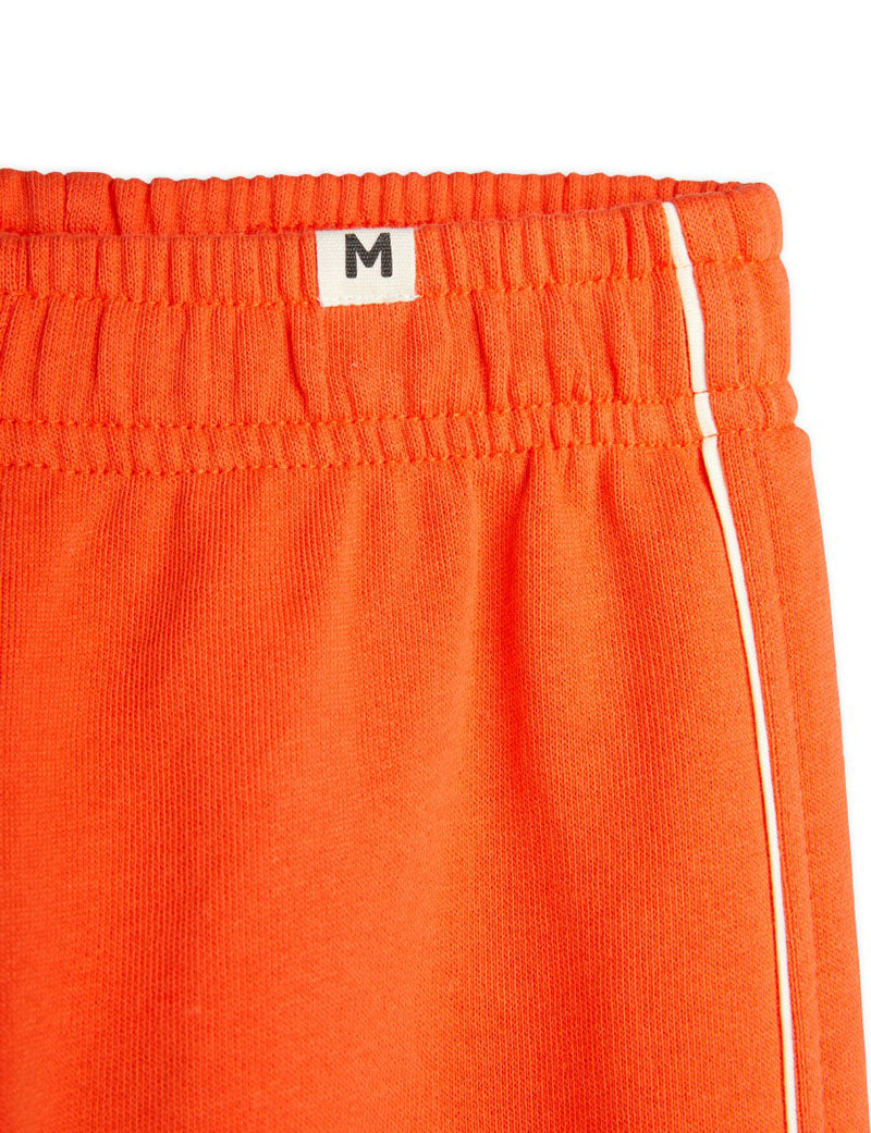 Plain Piping Sweatpants Red, GOTS Organic Cotton