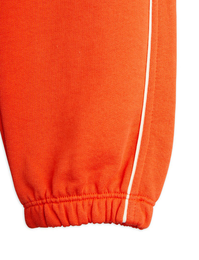 Plain Piping Sweatpants Red, GOTS Organic Cotton