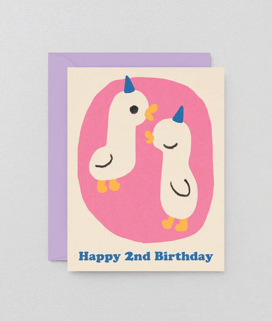 „Alles Gute zum 2. Geburtstag“-Kindergeburtstagskarte