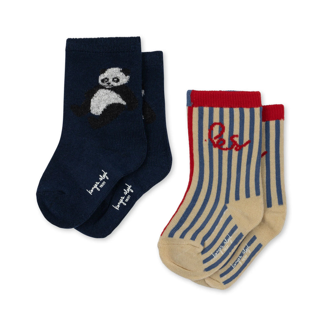 2 Pack Jacquard Socks  ''Panda''