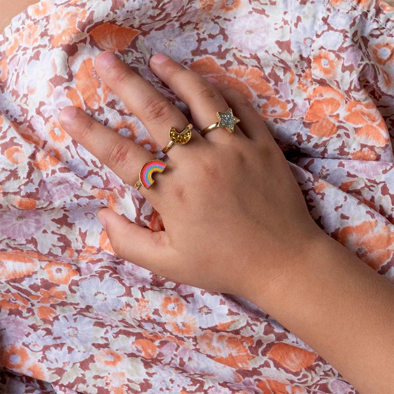 Glitter Rings, Set of 3