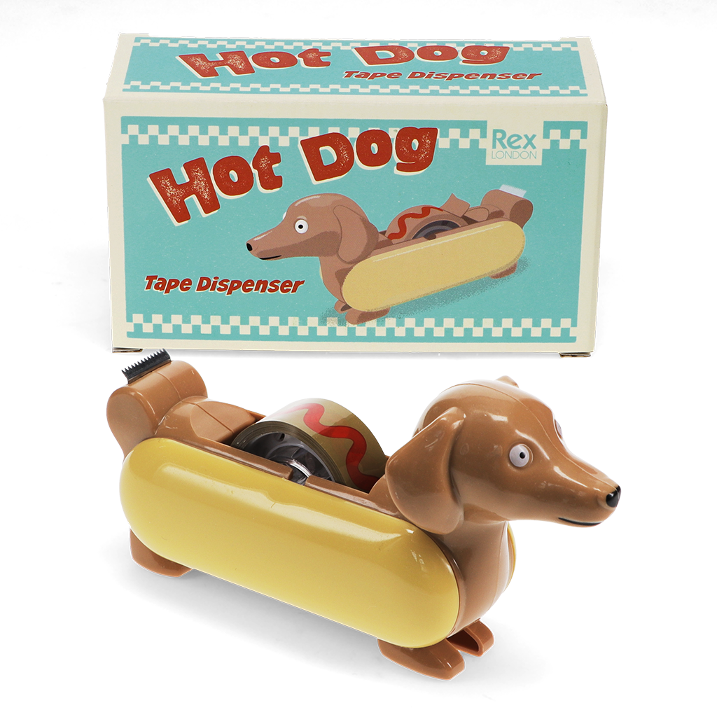 Klebebandabroller mit Rolle Klebeband „Hot Dog“