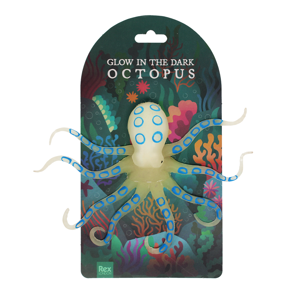 Glow in the Dark Squishy Toy, Octopus