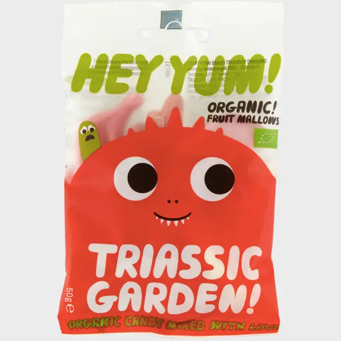 HEY YUM! ''Triassic Garden'' Organic Fruit Gums, 100g