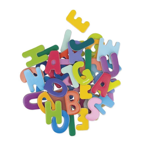 Magnetisches Alphabet, 52 Holzbuchstaben
