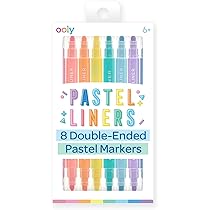 Pastell-Marker mit doppelseitiger Spitze, 8er-Set