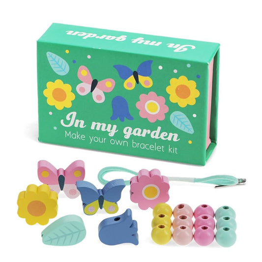 Wooden Bead Bracelet Kit, In my Garden
