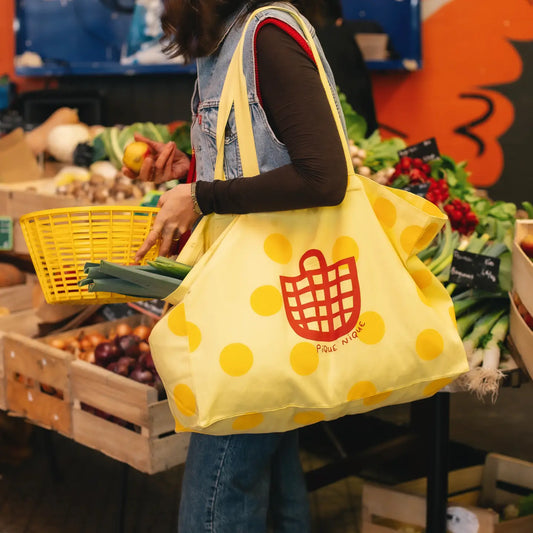 Large Tote Bag ''Picnic Polka Dot''
