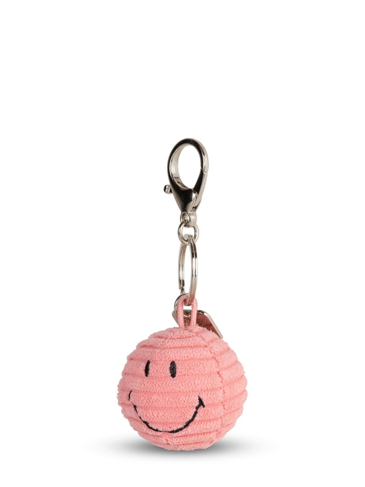 Smiley Schlüsselanhänger ECO Corduroy, Bubblegum Pink