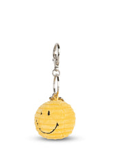 Load image into Gallery viewer, Smiley Keychain ECO Corduroy, Yellow
