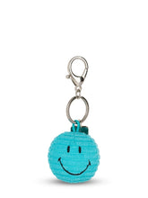Load image into Gallery viewer, Smiley Keychain ECO Corduroy, Turquoise
