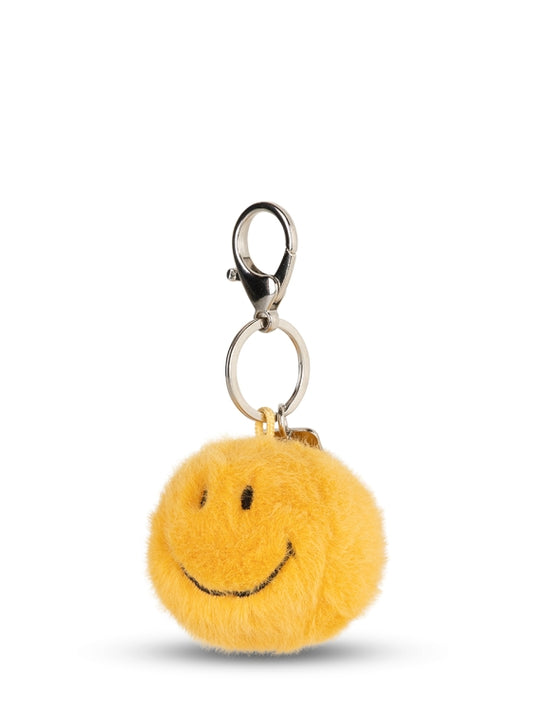 Smiley ECO Flauschiger Schlüsselanhänger, Gelb