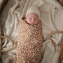 Load image into Gallery viewer, Swaddle Organic Muslin Cloth &#39;&#39;Leopard&#39;&#39;

