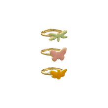 Load image into Gallery viewer, Set of 3 Kids Rings &#39;&#39;Butterflies&#39;&#39;
