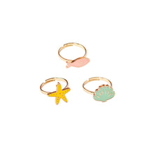 Load image into Gallery viewer, Set of 3 Kids Rings &#39;&#39;Sea Life&#39;&#39;
