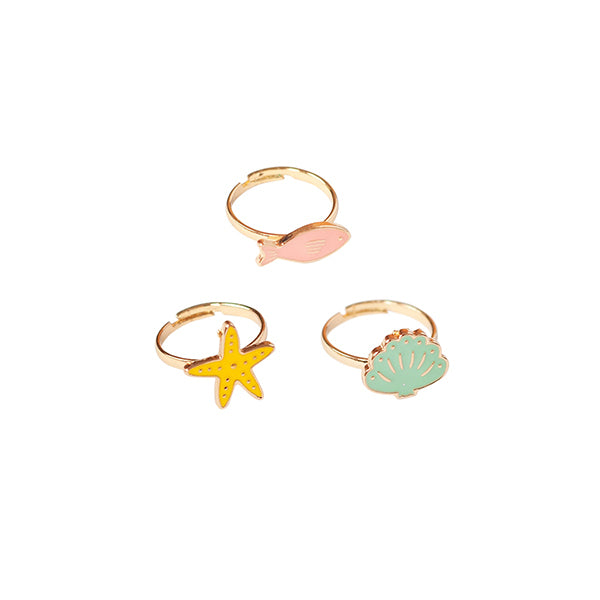 Set of 3 Kids Rings ''Sea Life''