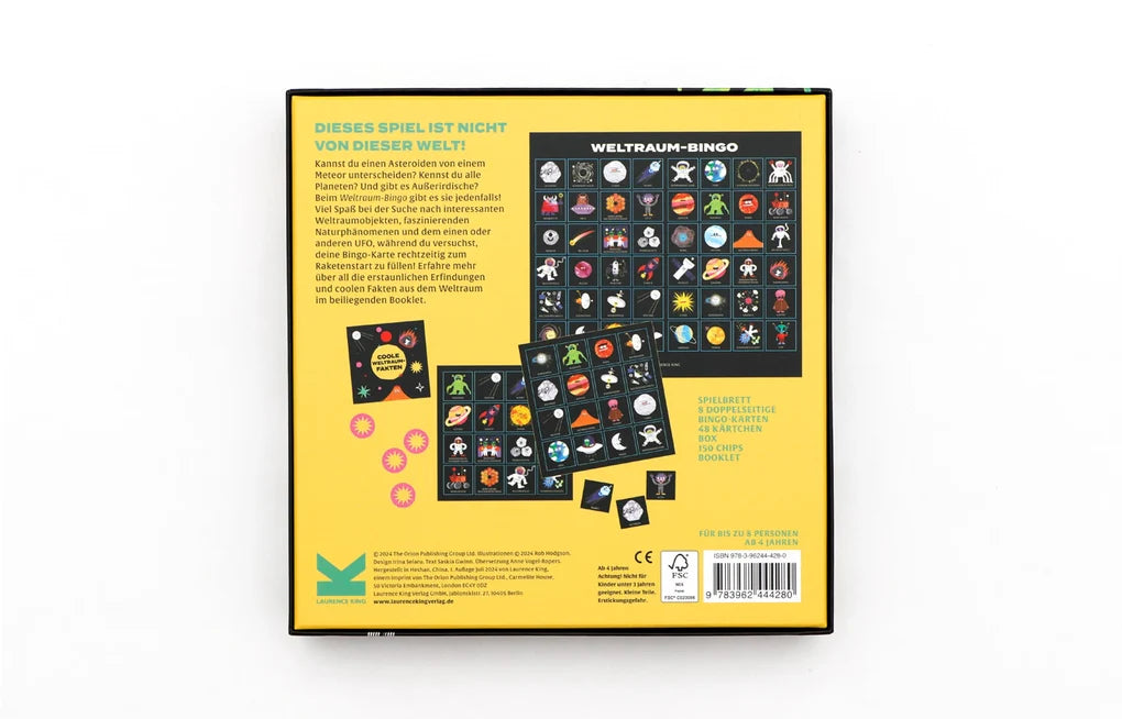 ''Weltraum-Bingo'' Game, German Language