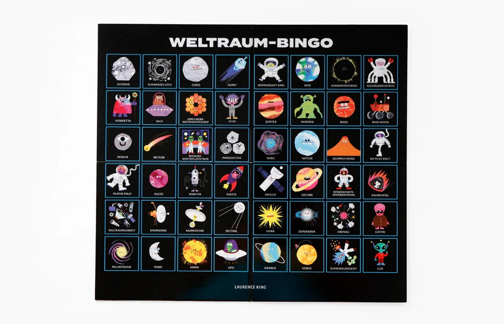 ''Weltraum-Bingo'' Game, German Language